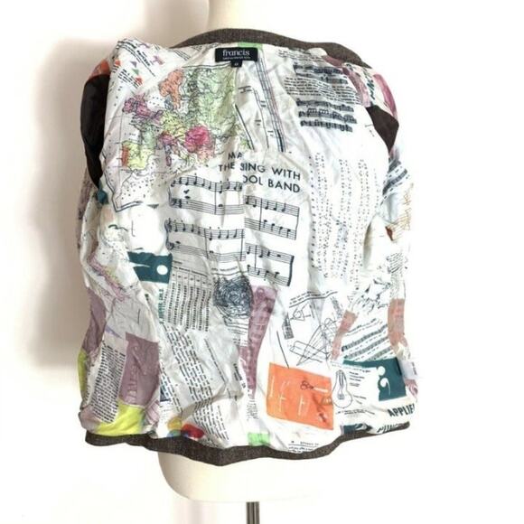 Christian Francis Roth Brown Tweed Wool Blazer Size 8 - Picture 6 of 11